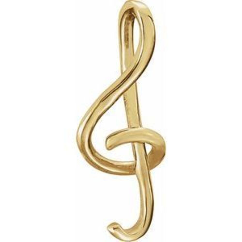14k Yellow Treble Clef Pendant